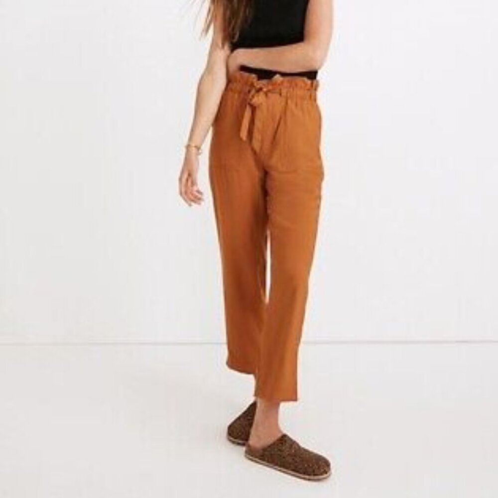 Madewell Orange Dunaway‎ Paperbag High Rise Pants
